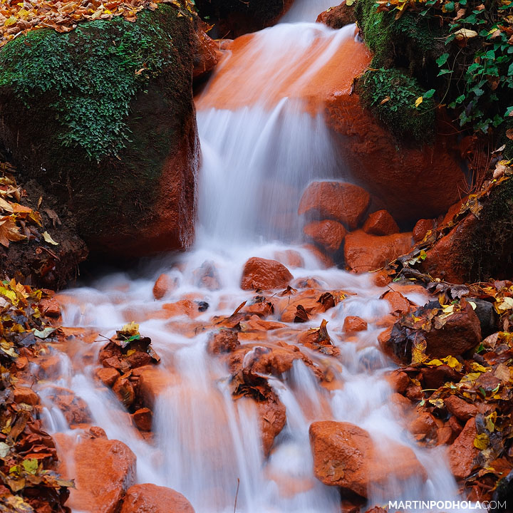 Orange waterfall (Czech Republic)